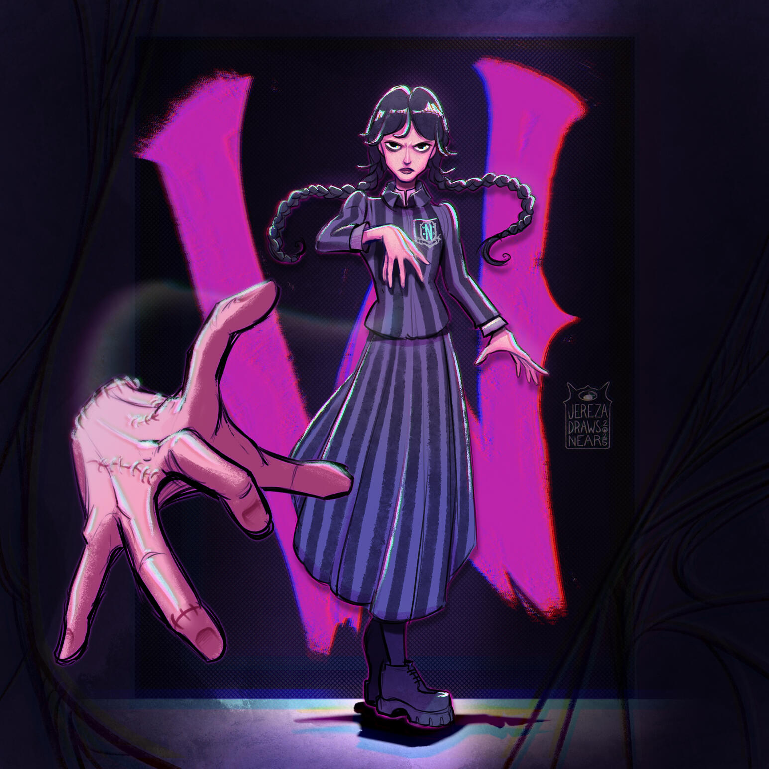 Wednesday & Thing Fanart 2025